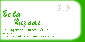 bela muzsai business card